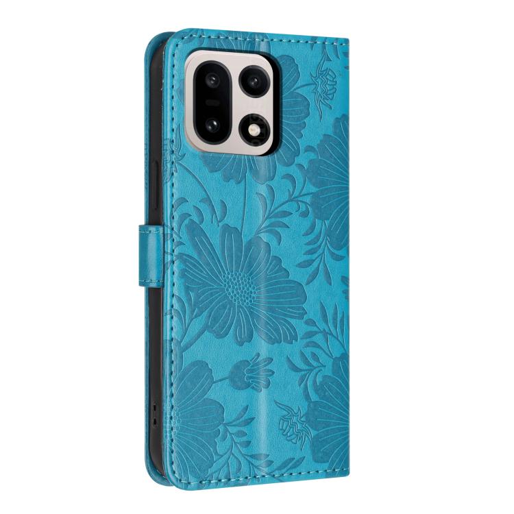 For OnePlus 15 Sunflower Embossed Vegan Leather Phone Case with Small Black Rope