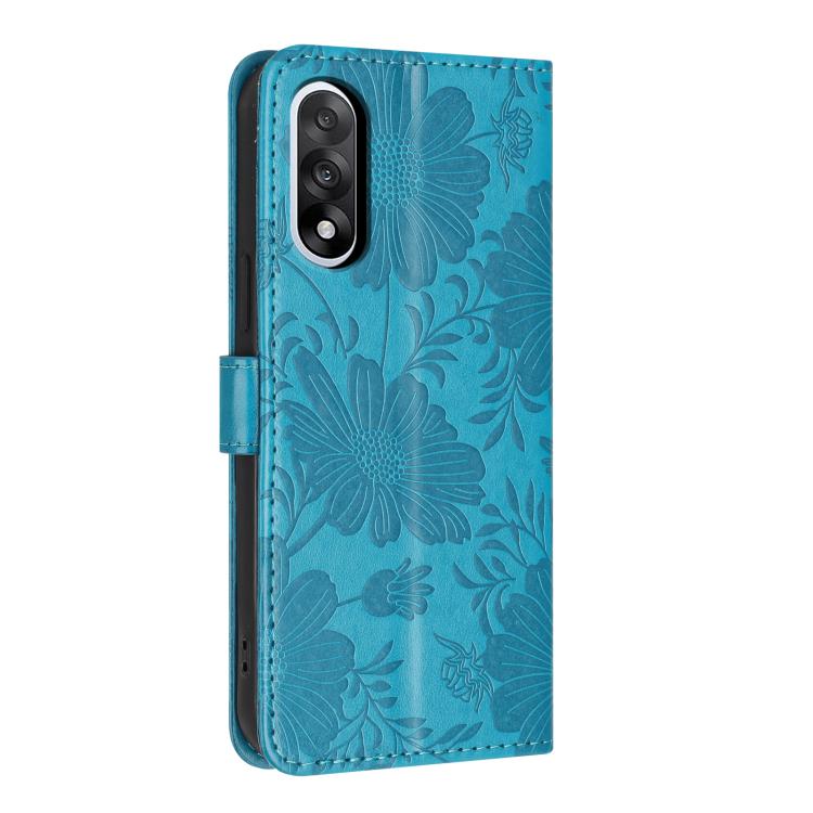 For OnePlus Nord 5 Sunflower Embossed Vegan Leather Phone Case with Small Black Rope