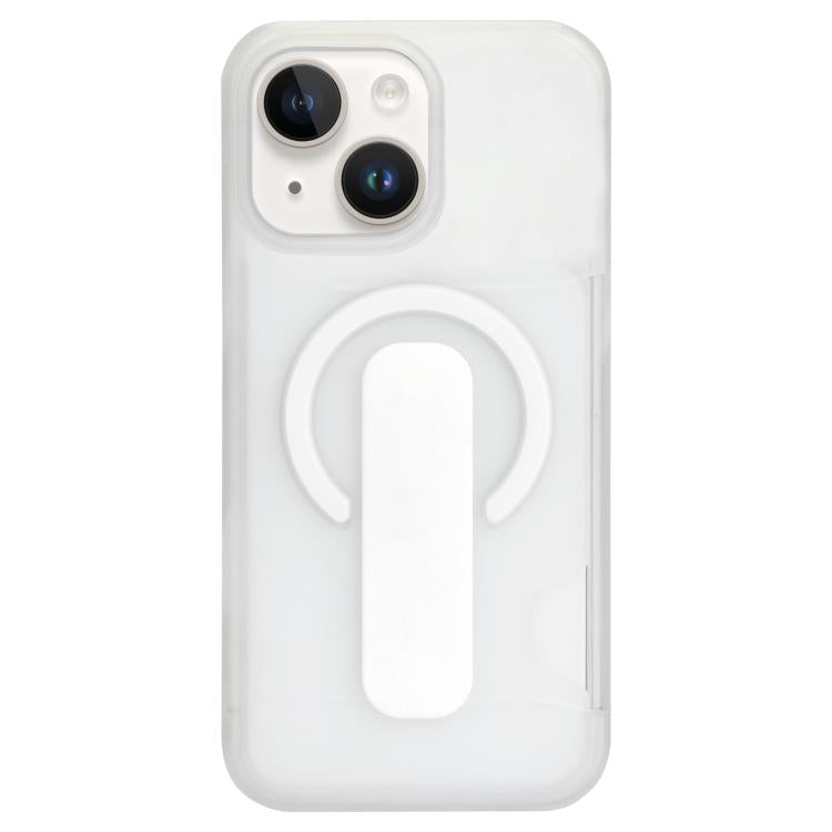 For iPhone 13 Translucent Holder Card Slot Magnetic Phone Case