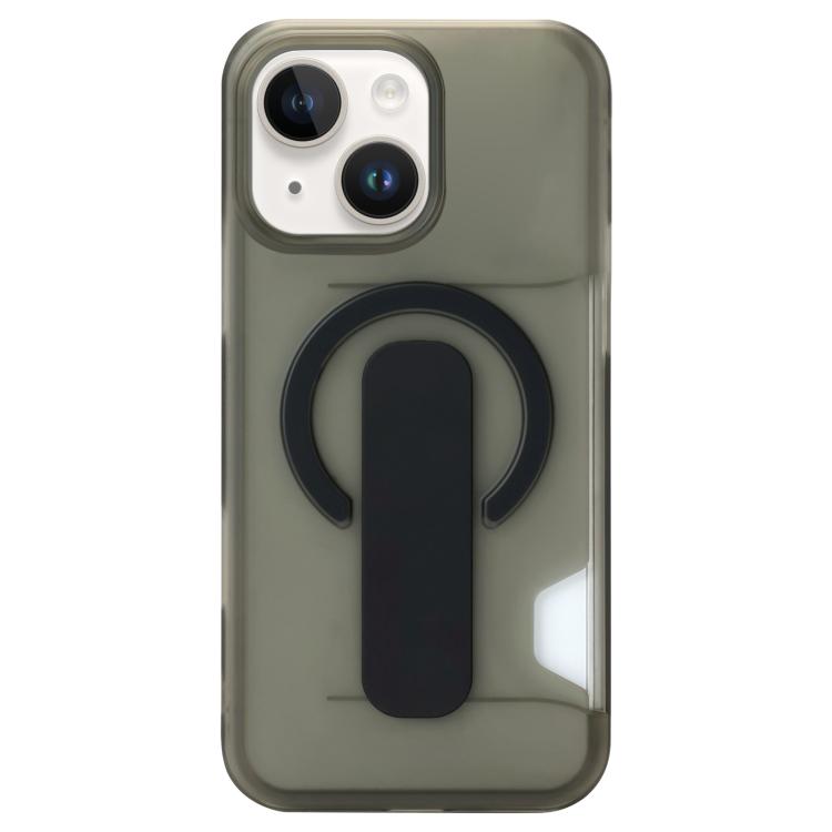 For iPhone 13 Translucent Holder Card Slot Magnetic Phone Case