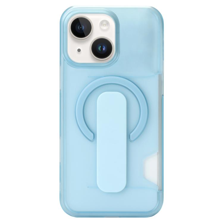 For iPhone 13 Translucent Holder Card Slot Magnetic Phone Case