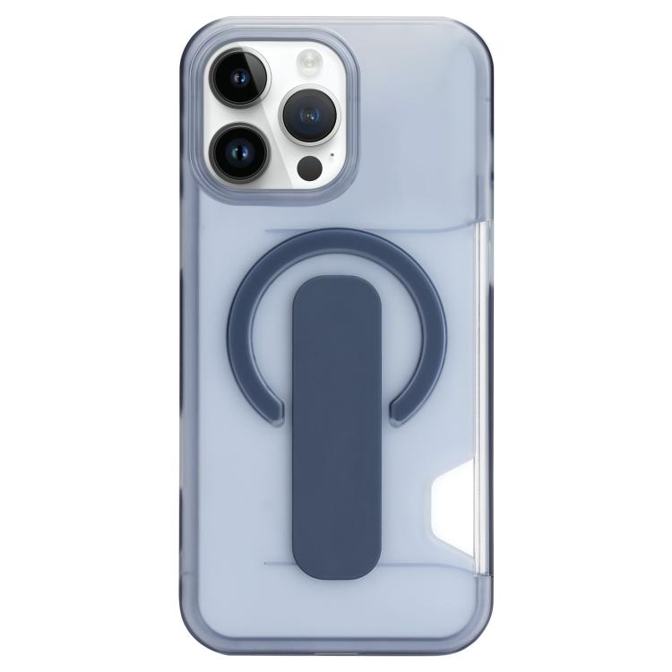 For iPhone 14 Pro Translucent Holder Card Slot Magnetic Phone Case