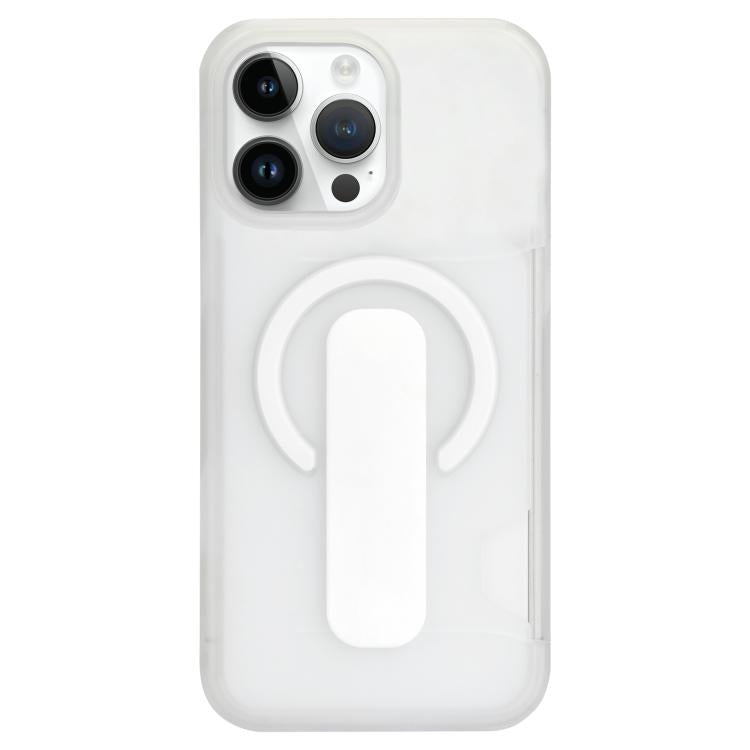 For iPhone 14 Pro Translucent Holder Card Slot Magnetic Phone Case