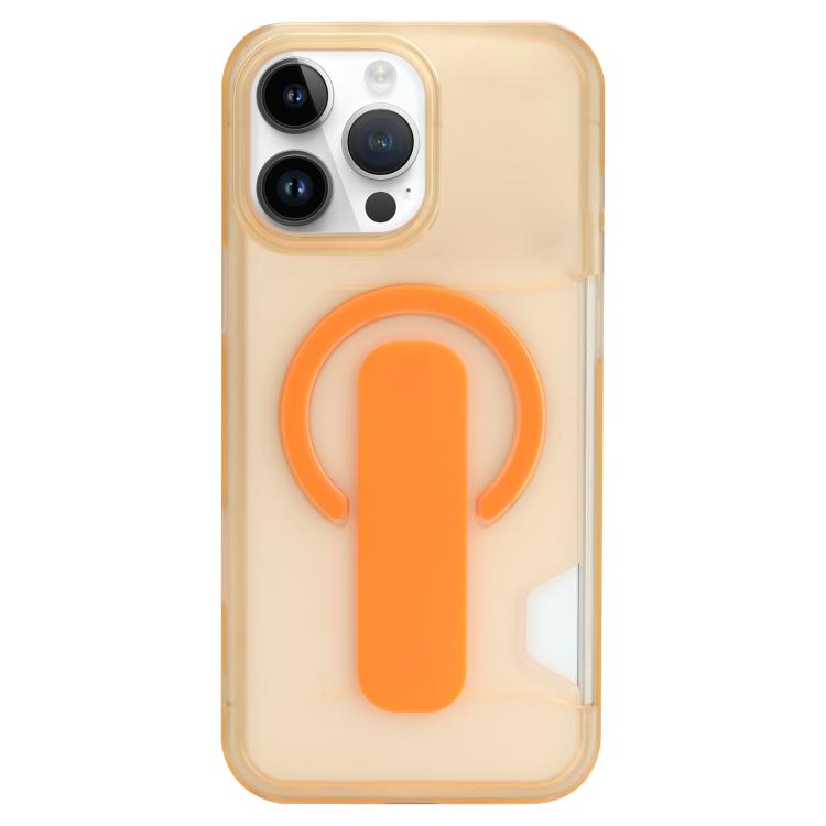 For iPhone 14 Pro Translucent Holder Card Slot Magnetic Phone Case