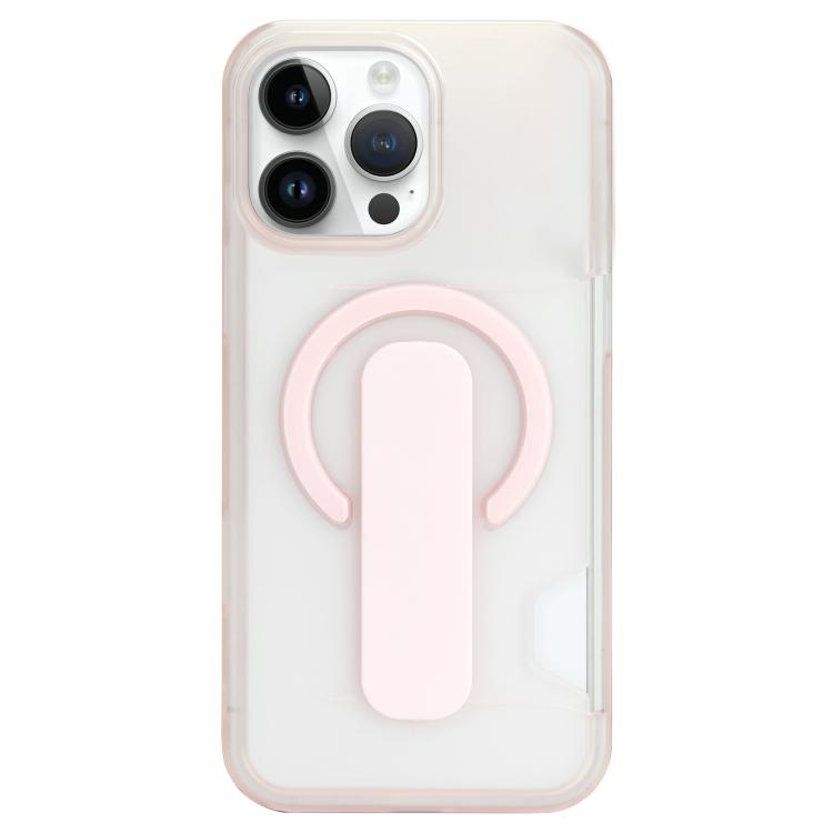 For iPhone 14 Pro Max Translucent Holder Card Slot Magnetic Phone Case