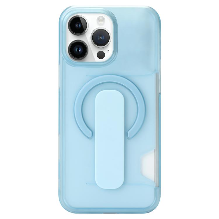 For iPhone 14 Pro Max Translucent Holder Card Slot Magnetic Phone Case