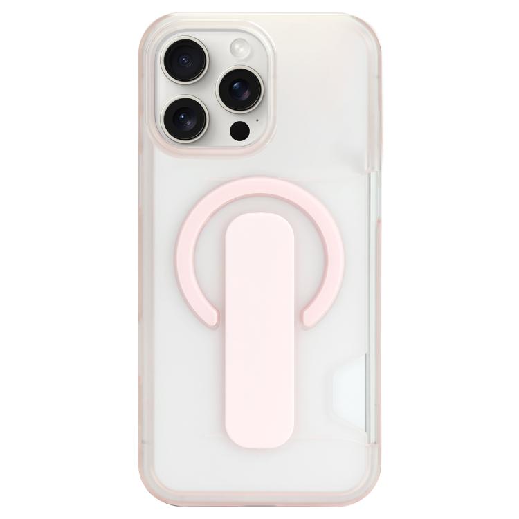 For iPhone 15 Pro Translucent Holder Card Slot Magnetic Phone Case