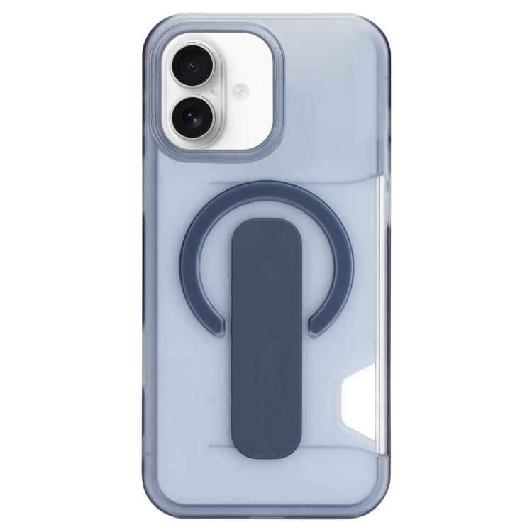 For iPhone 17 Translucent Holder Card Slot Magnetic Phone Case
