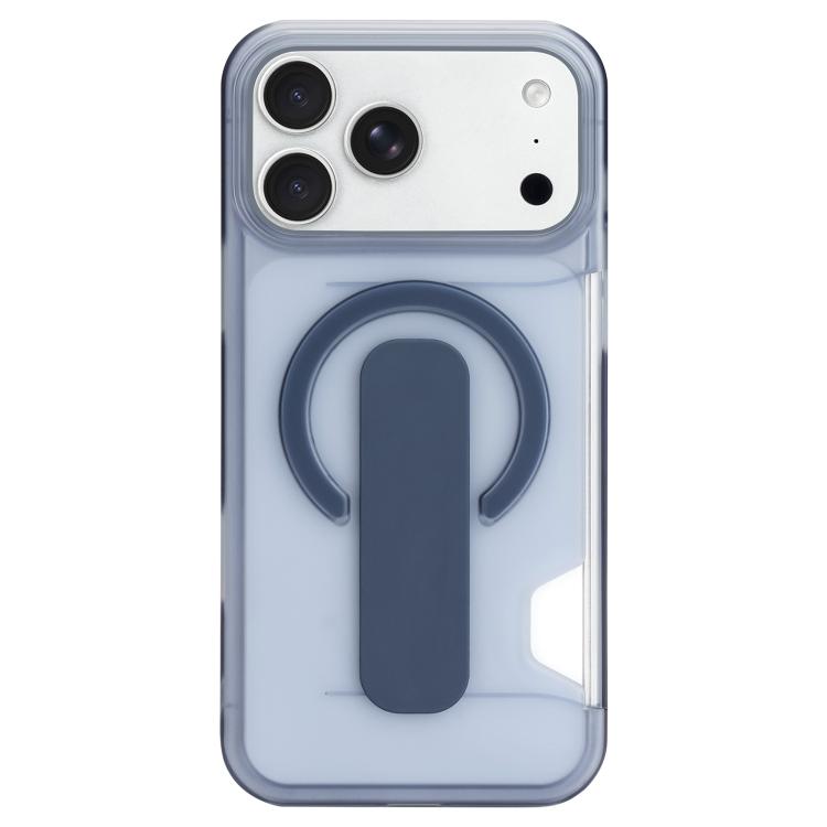 For iPhone 17 Pro Translucent Holder Card Slot Magnetic Phone Case
