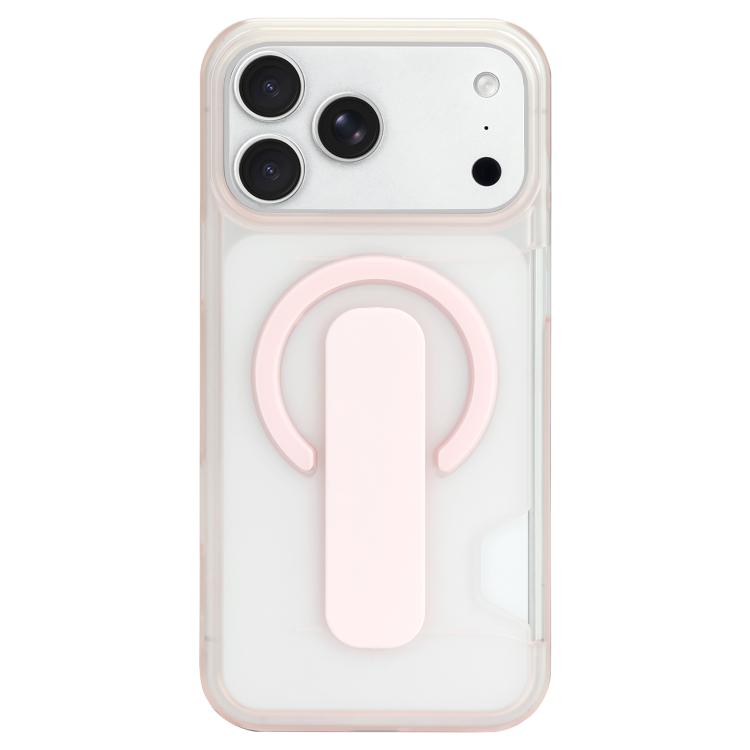 For iPhone 17 Pro Translucent Holder Card Slot Magnetic Phone Case