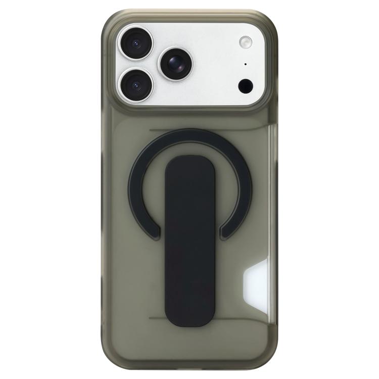 For iPhone 17 Pro Translucent Holder Card Slot Magnetic Phone Case