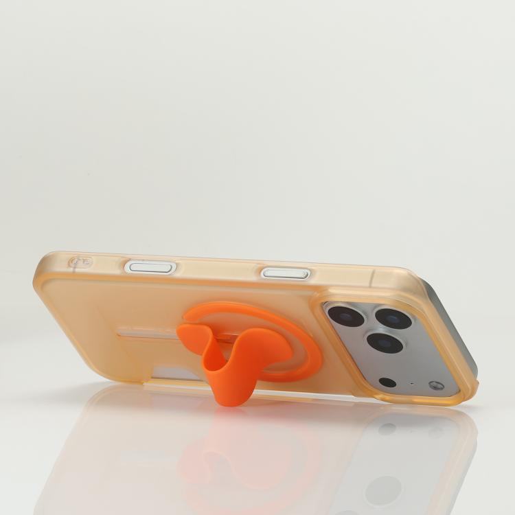For iPhone 15 Pro Translucent Holder Card Slot Magnetic Phone Case
