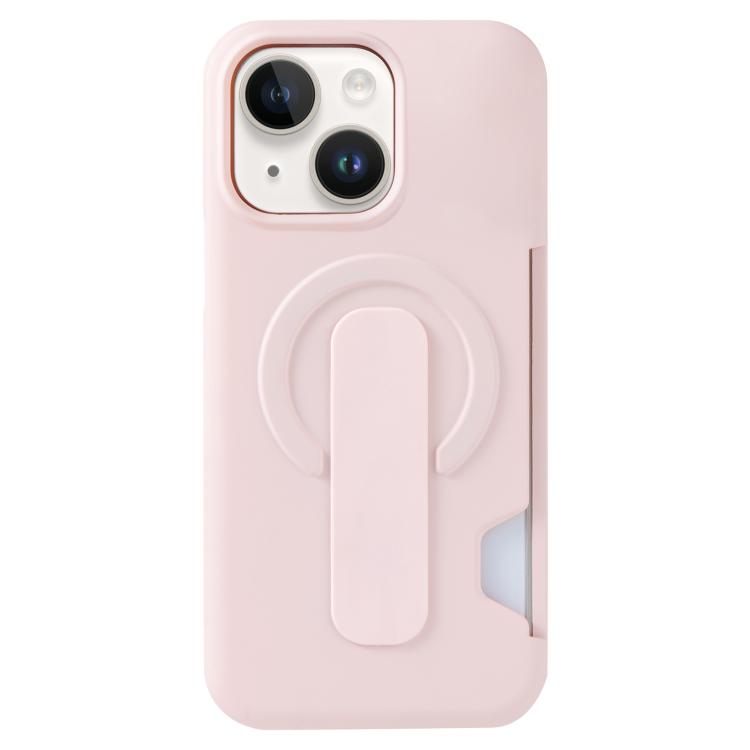 For iPhone 13 Skin Feel Holder Card Slot Magnetic Phone Case