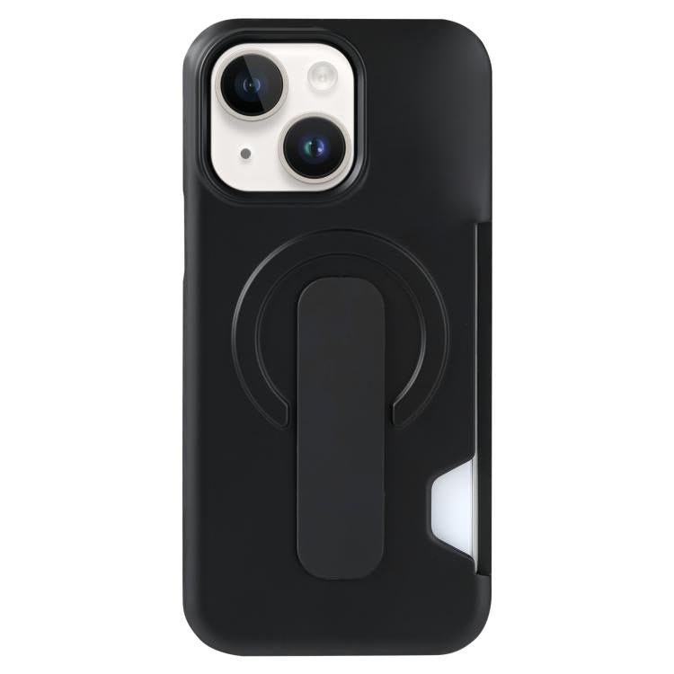 For iPhone 14 Skin Feel Holder Card Slot Magnetic Phone Case