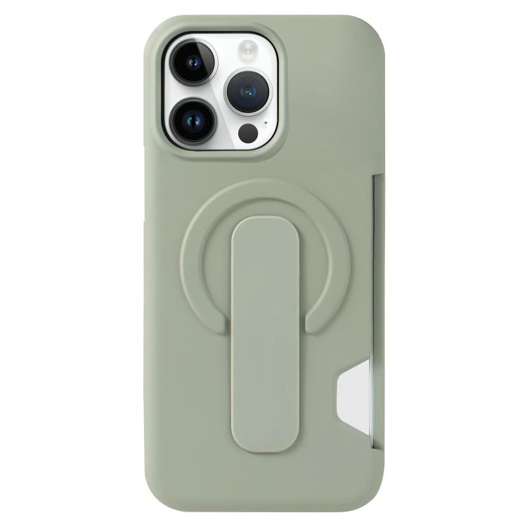 For iPhone 14 Pro Skin Feel Holder Card Slot Magnetic Phone Case