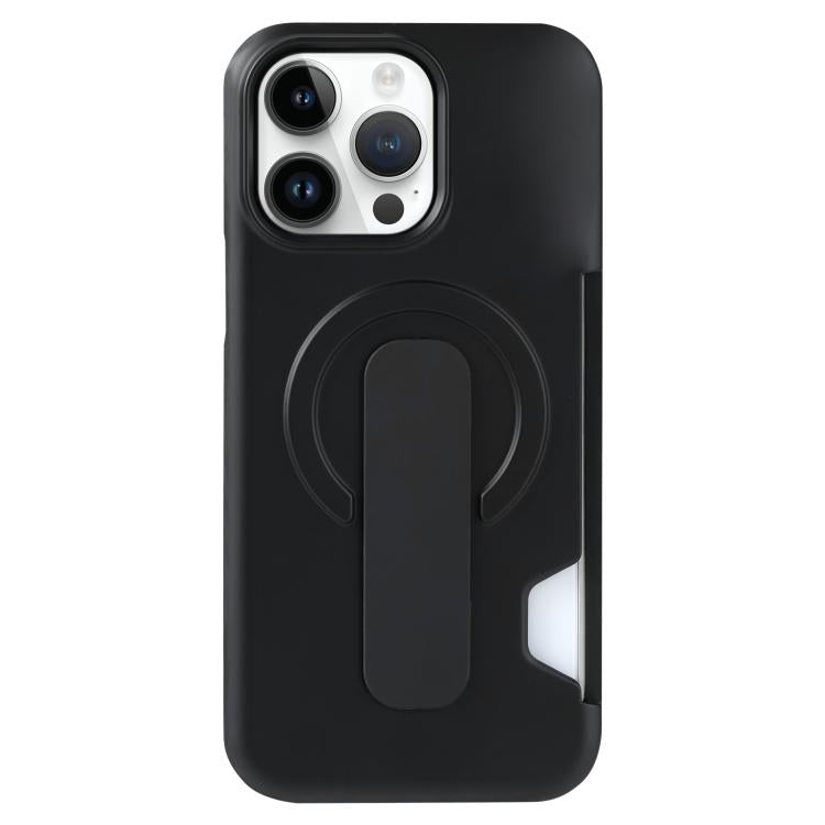 For iPhone 14 Pro Skin Feel Holder Card Slot Magnetic Phone Case