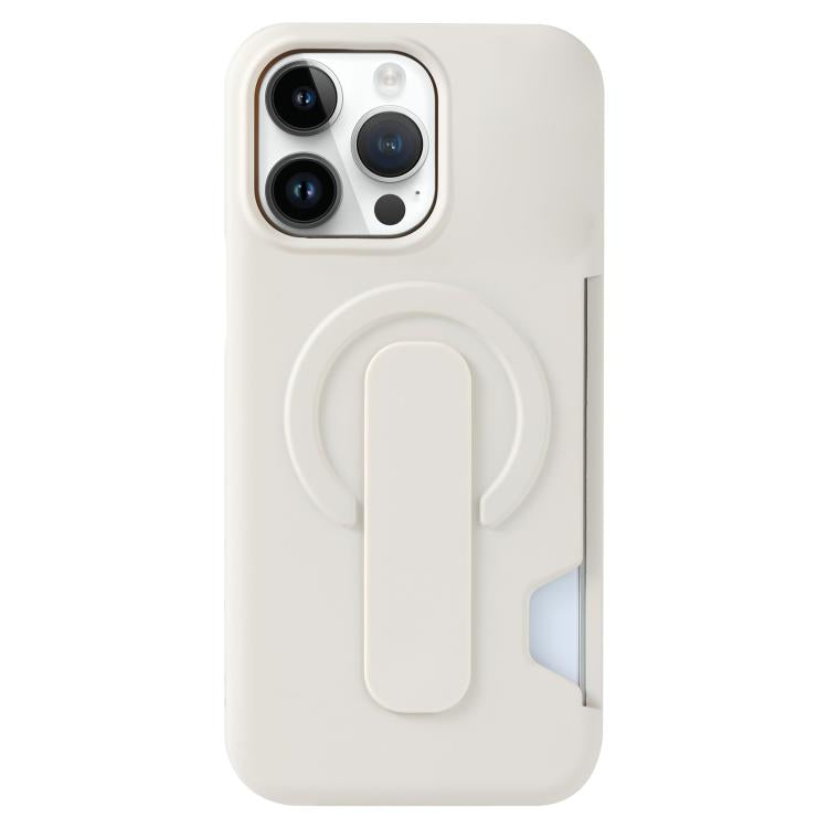 For iPhone 14 Pro Max Skin Feel Holder Card Slot Magnetic Phone Case