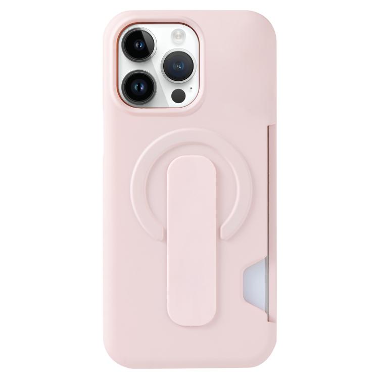 For iPhone 14 Pro Max Skin Feel Holder Card Slot Magnetic Phone Case