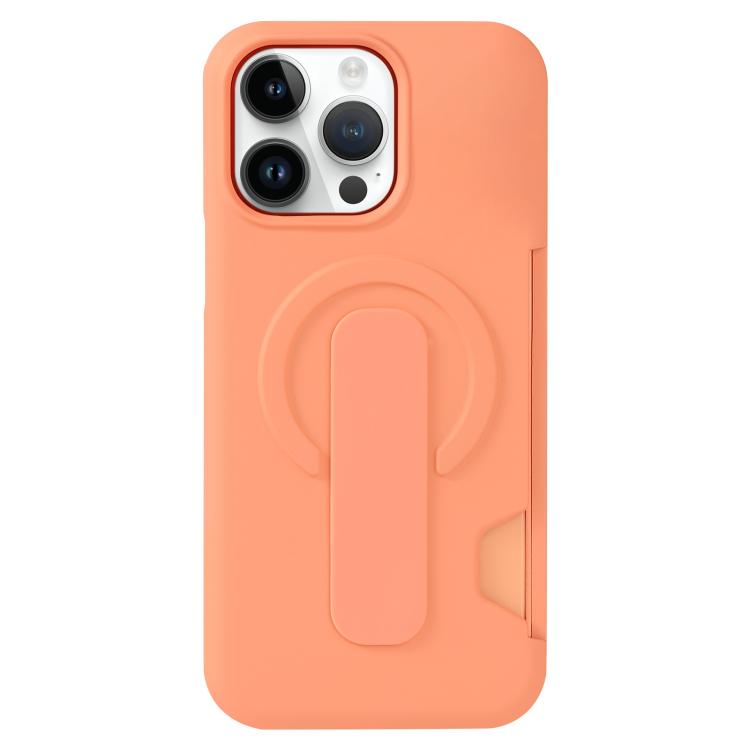For iPhone 14 Pro Max Skin Feel Holder Card Slot Magnetic Phone Case