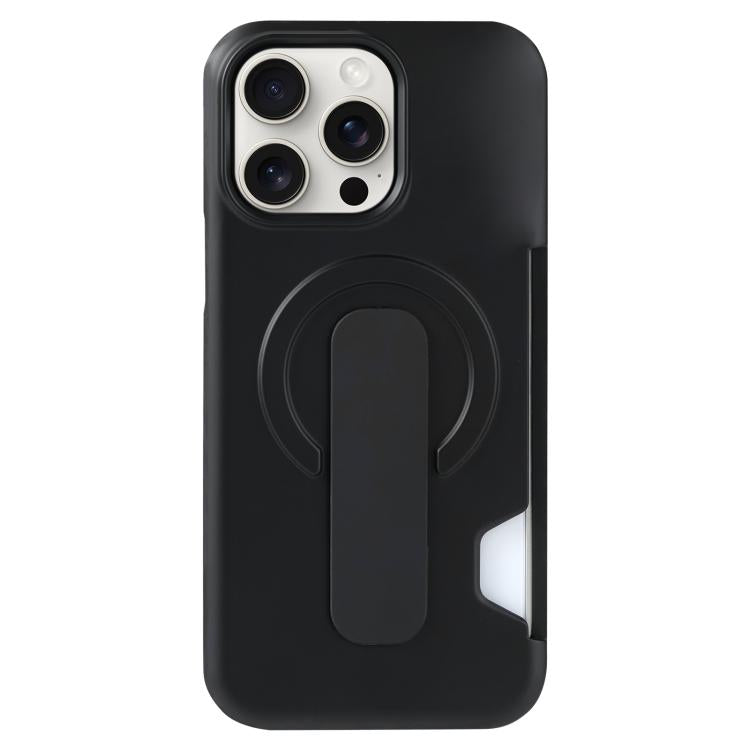 For iPhone 15 Pro Skin Feel Holder Card Slot Magnetic Phone Case