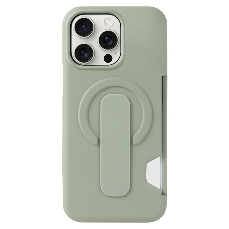 For iPhone 15 Pro Max Skin Feel Holder Card Slot Magnetic Phone Case