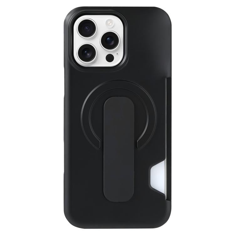 For iPhone 16 Pro Max Skin Feel Holder Card Slot Magnetic Phone Case