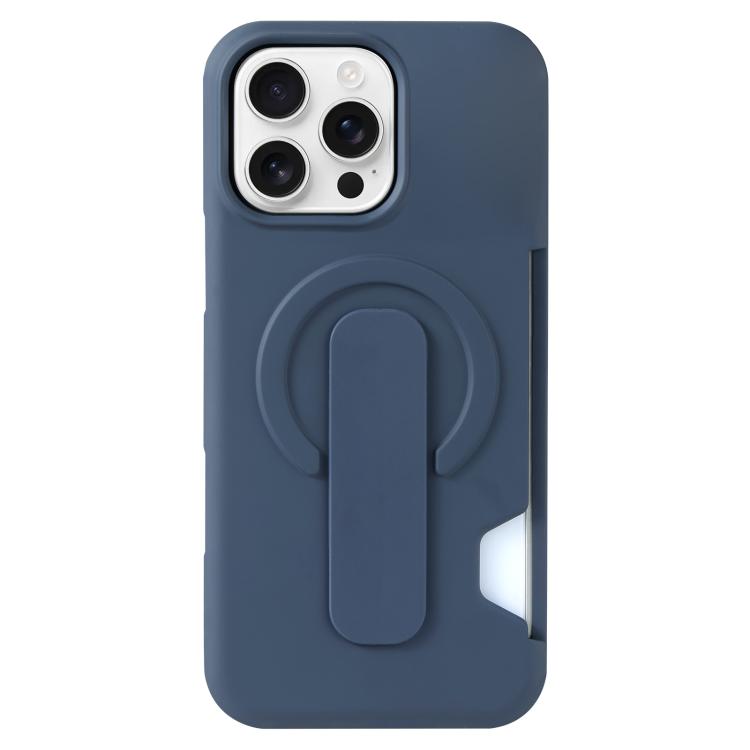 For iPhone 16 Pro Max Skin Feel Holder Card Slot Magnetic Phone Case