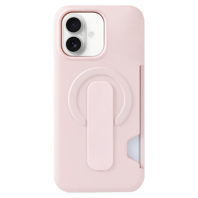 For iPhone 17 Skin Feel Holder Card Slot Magnetic Phone Case