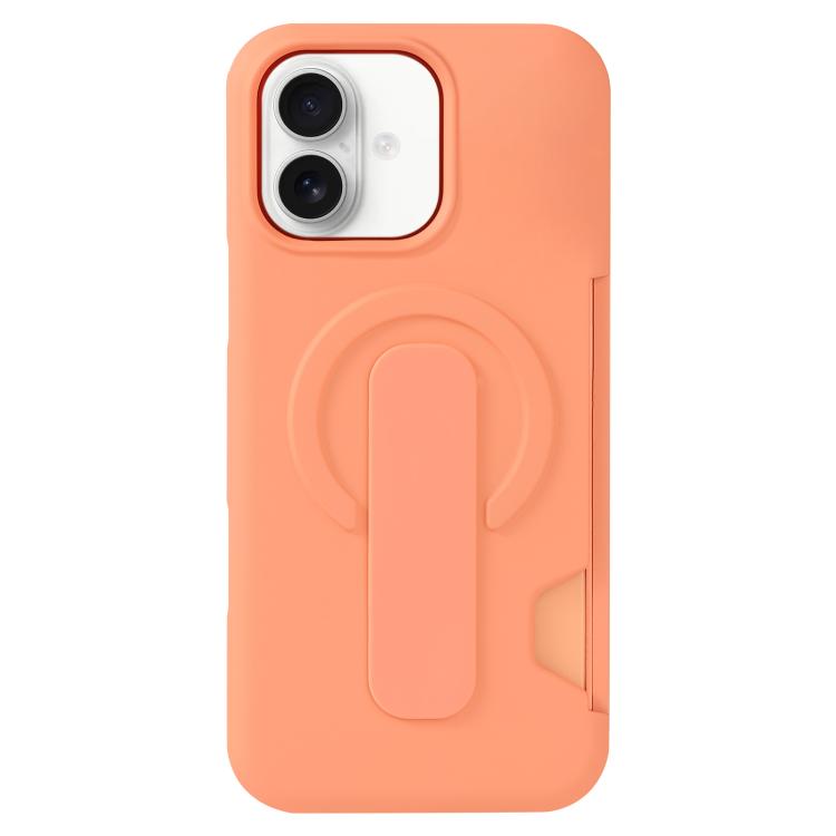 For iPhone 17 Skin Feel Holder Card Slot Magnetic Phone Case