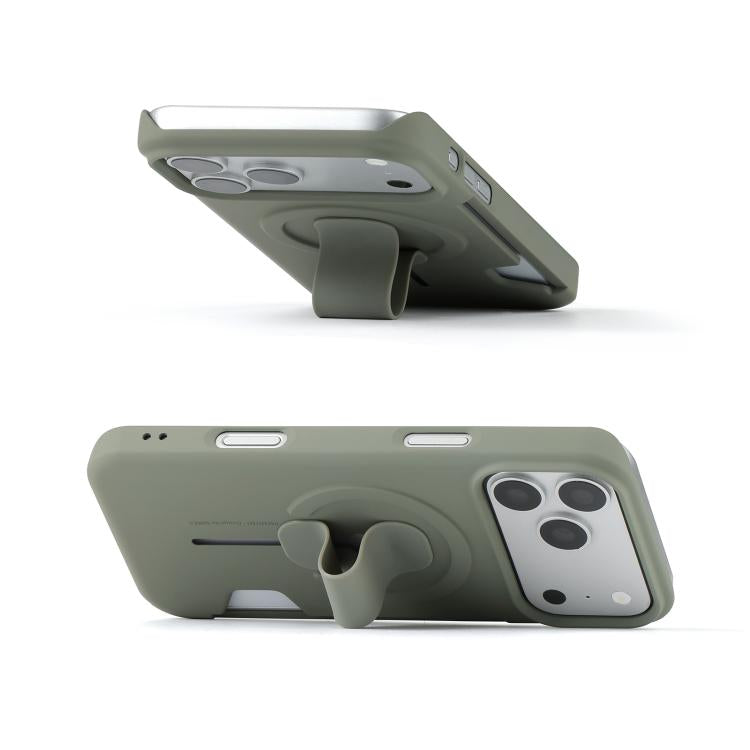 For iPhone 15 Pro Max Skin Feel Holder Card Slot Magnetic Phone Case