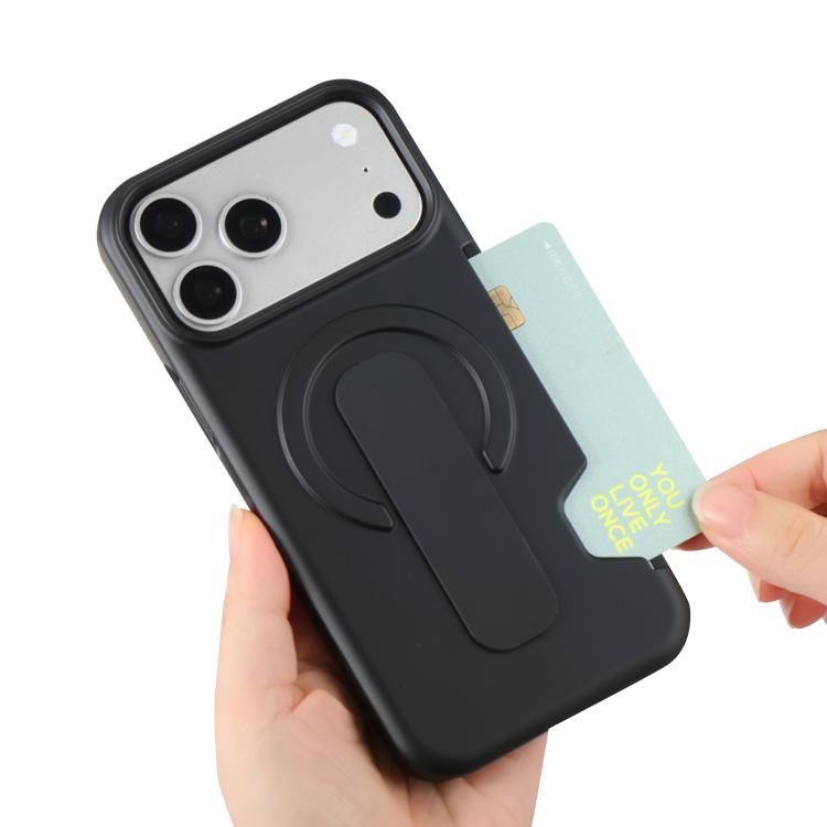 For iPhone Air Skin Feel Holder Card Slot Magnetic Phone Case