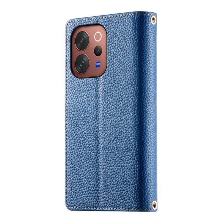 For vivo V70 5G / S50 5G Stitching Multi-card Zipper Wallet Leather Phone Case with Short Strap