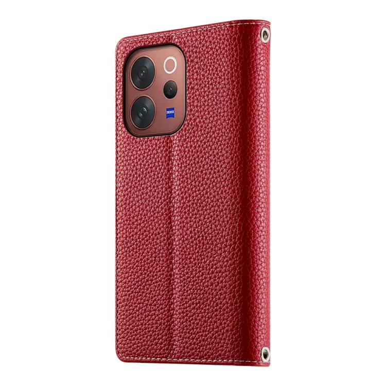 For vivo V70 5G / S50 5G Stitching Multi-card Zipper Wallet Leather Phone Case with Short Strap