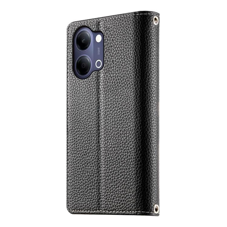 For vivo Y21 5G 2026 / Y05 4G Stitching Multi-card Zipper Wallet Leather Phone Case with Short Strap