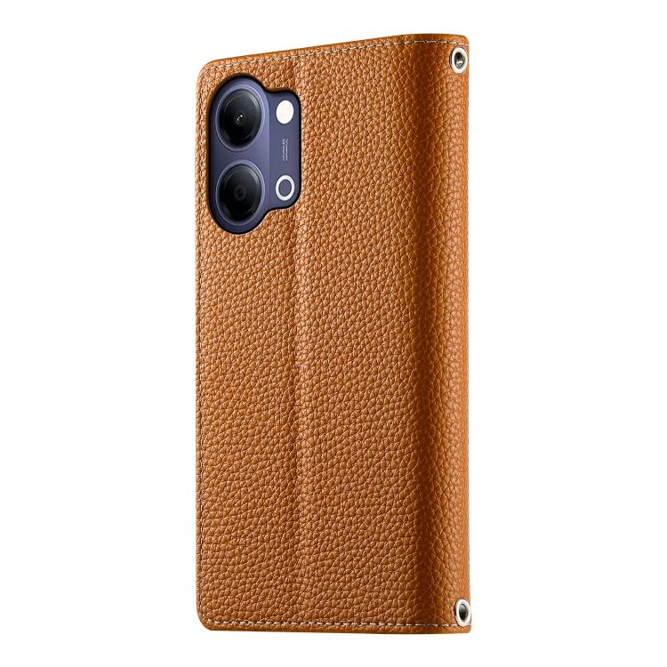 For vivo Y21 5G 2026 / Y05 4G Stitching Multi-card Zipper Wallet Leather Phone Case with Short Strap