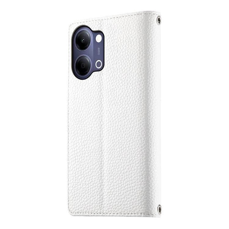 For vivo Y21 5G 2026 / Y05 4G Stitching Multi-card Zipper Wallet Leather Phone Case with Short Strap