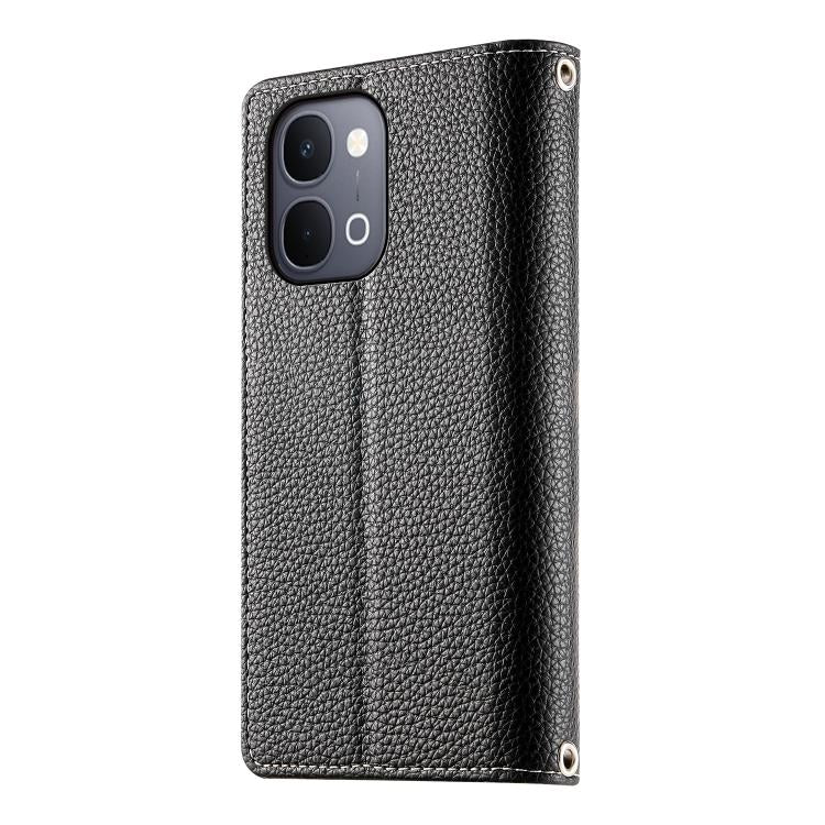 For vivo Y31d 4G Stitching Multi-card Zipper Wallet Leather Phone Case with Short Strap