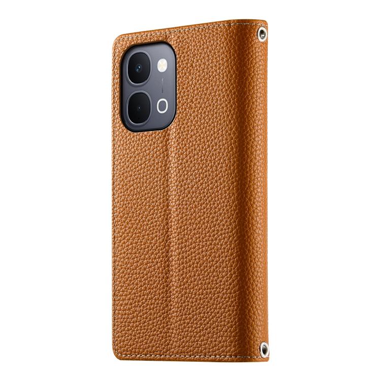 For vivo Y31d 4G Stitching Multi-card Zipper Wallet Leather Phone Case with Short Strap