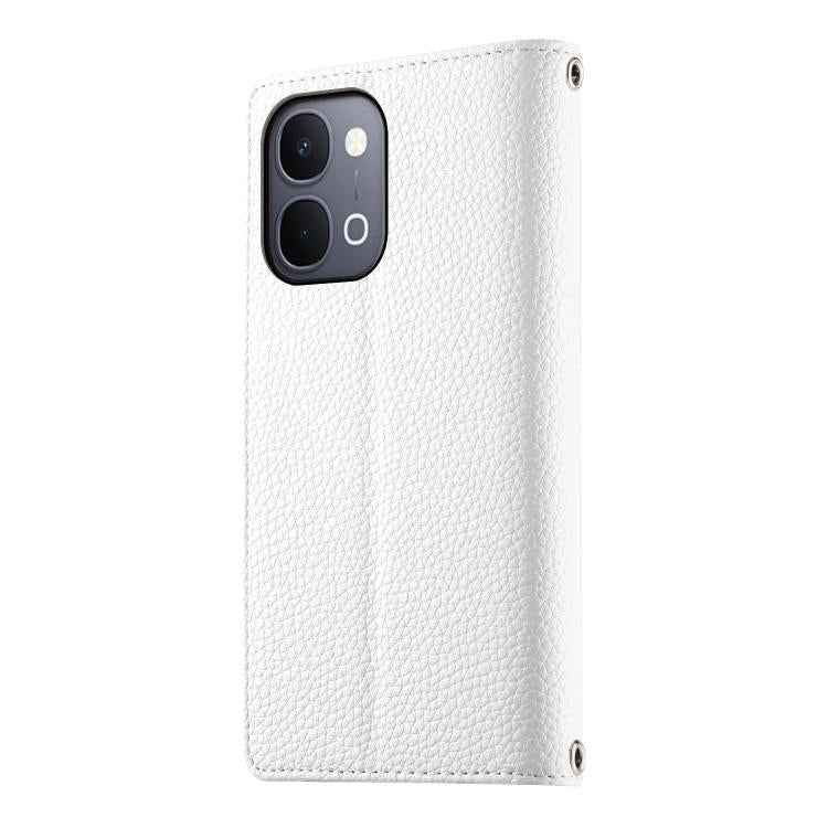 For vivo Y31d 4G Stitching Multi-card Zipper Wallet Leather Phone Case with Short Strap