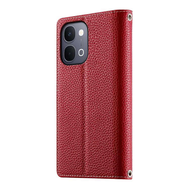 For vivo Y31d 4G Stitching Multi-card Zipper Wallet Leather Phone Case with Short Strap