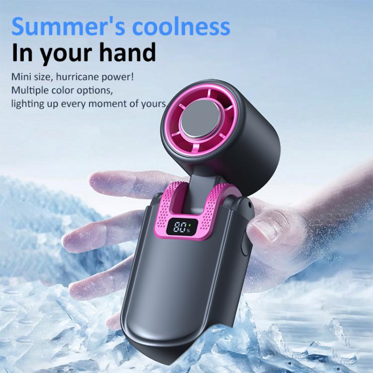 HX-F386 Mini Folding High Speed ??Cooling Fan with Digital Display