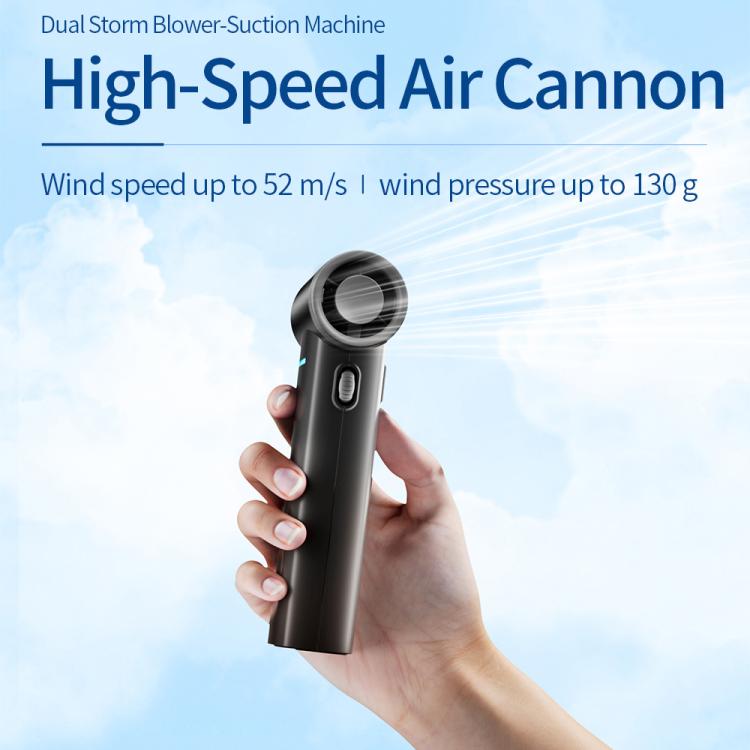 F2 Handheld Brushless Motor Mini Fan with Digital Display - Black