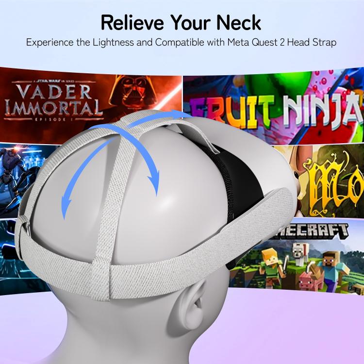 For Meta Quest 3 / 3S WG37 Adjustable Head Strap VR Headsets Accessory - White