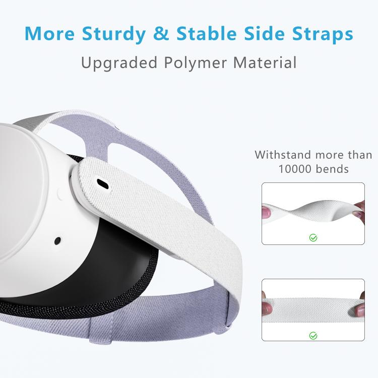 For Meta Quest 3 / 3S WG37 Adjustable Head Strap VR Headsets Accessory - White