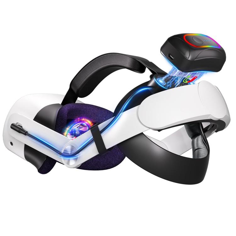 WG38 VR Head Strap with 1000mAh Battery, Model:Magnetic Ver. For Meta Quest 3 / 3S