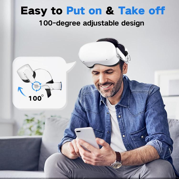WG38 VR Head Strap with 1000mAh Battery, Model:Magnetic Ver. For Meta Quest 3 / 3S