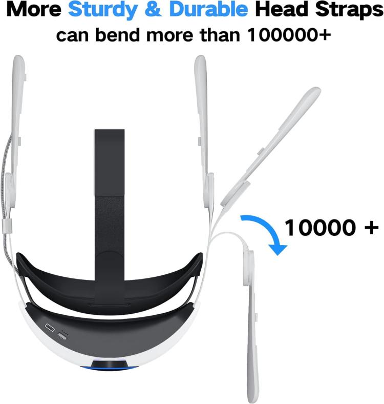 WG38 VR Head Strap with 1000mAh Battery, Model:Magnetic Ver. For Meta Quest 3 / 3S