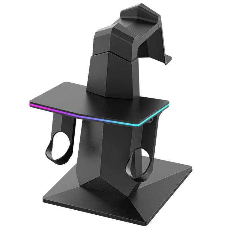 For Meta Quest 2 / 3 / 3S WG67 RGB Cool Lighting VR Display Stand - Black