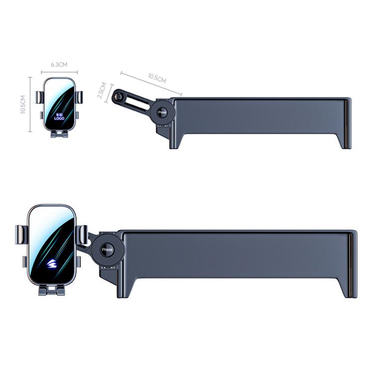 For Haval H9 2024-2025 Car Screen Phone Holder Mount with Extension Arm - Black