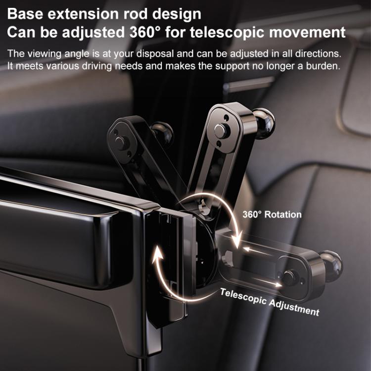 For Haval H9 2024-2025 Car Screen Phone Holder Mount with Extension Arm - Black